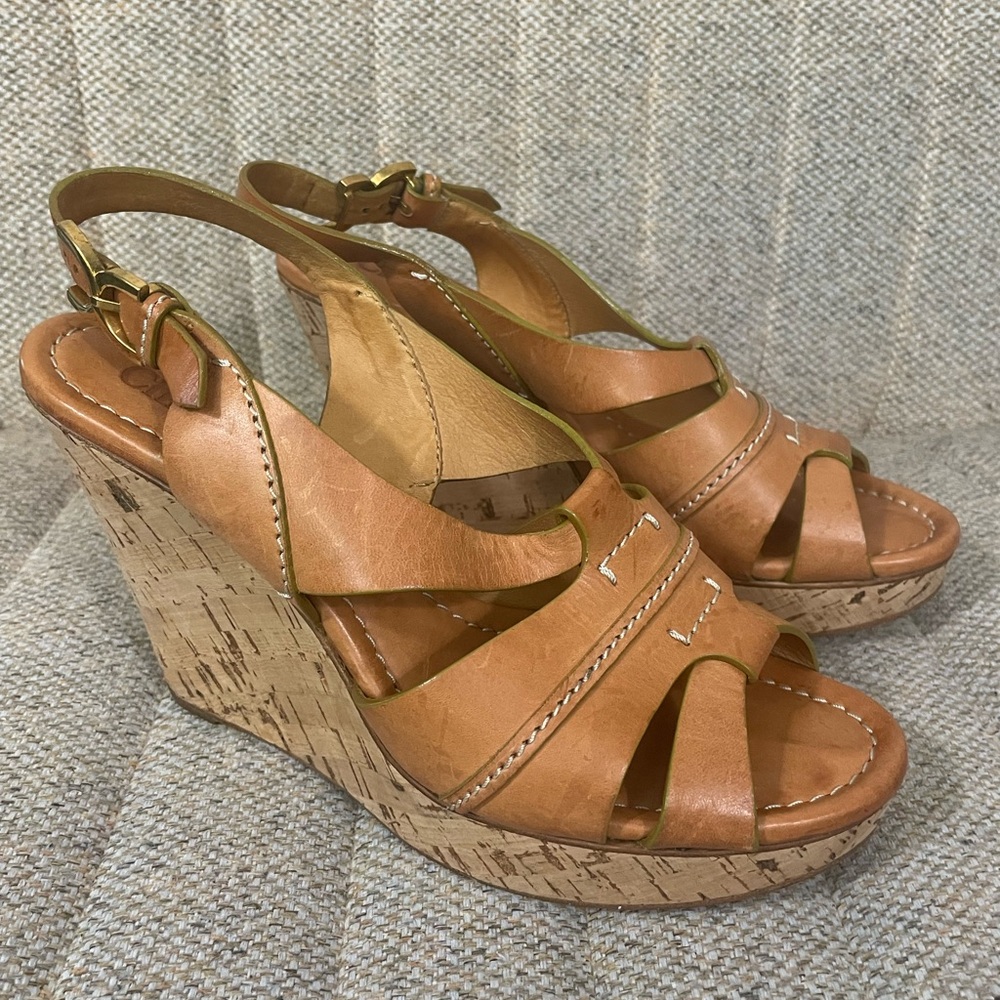 CHLOE cork wedge sandals sz 40.5 (US 9)